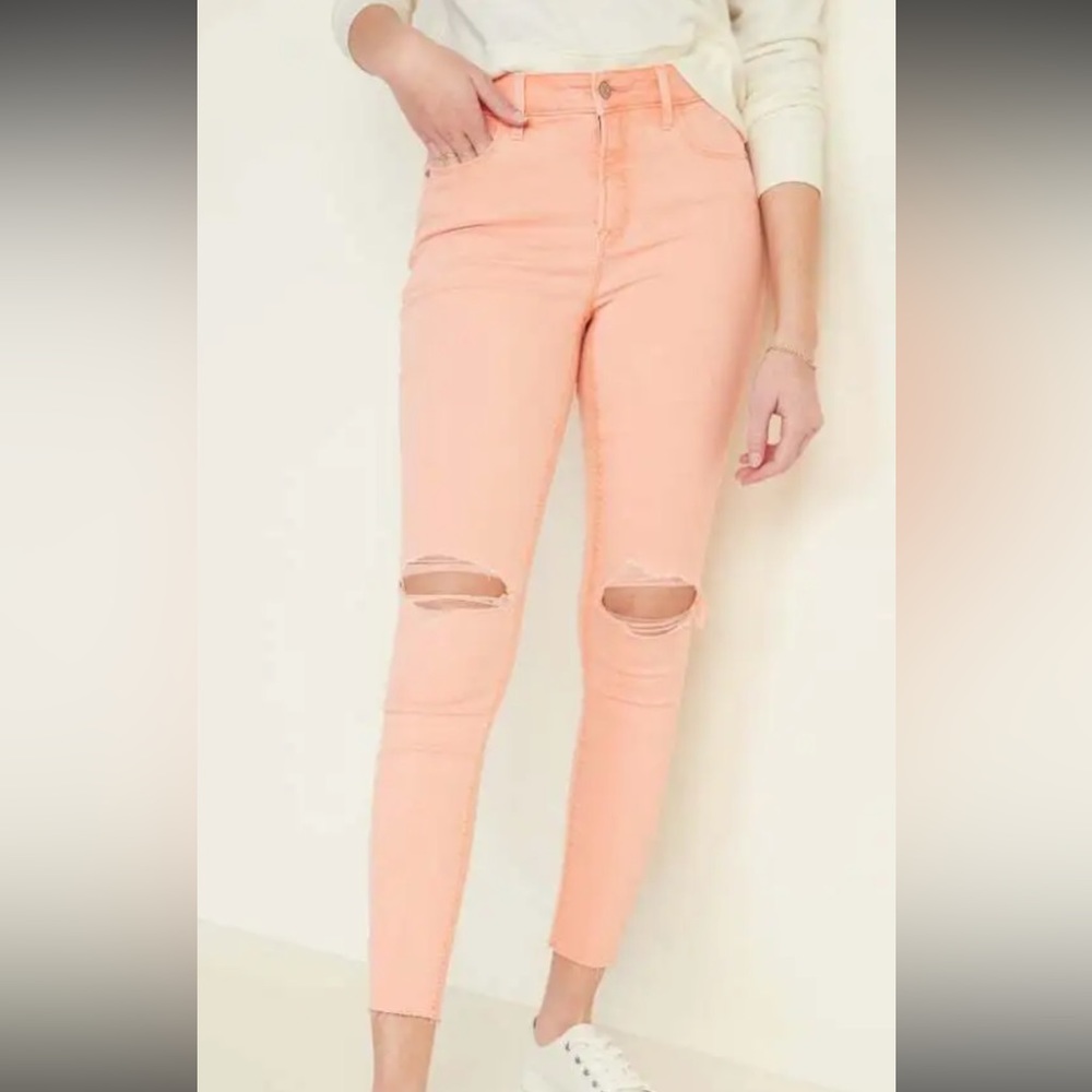 Pink Distressed Jeans